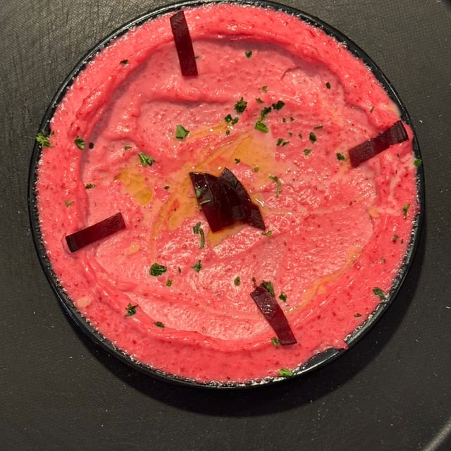 Beet Garlic Dip.
